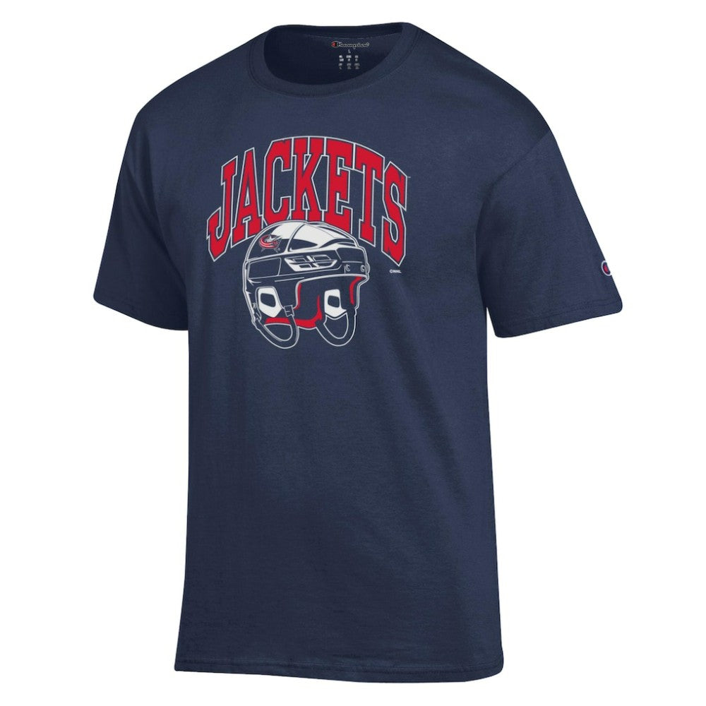 Columbus Blue Jackets Champion Helmet T-Shirt - Navy | US 203407089
