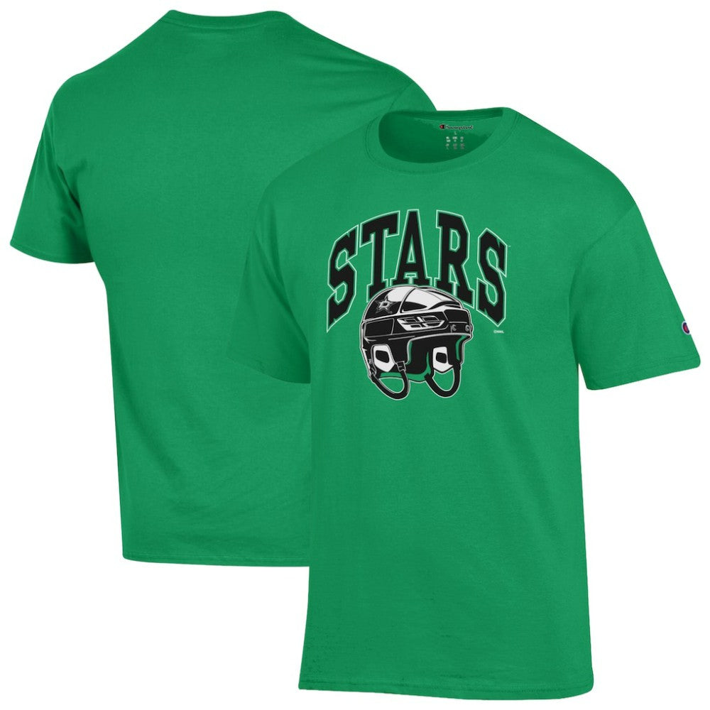 Dallas Stars Champion Helmet T-Shirt - Kelly Green | US 203407090