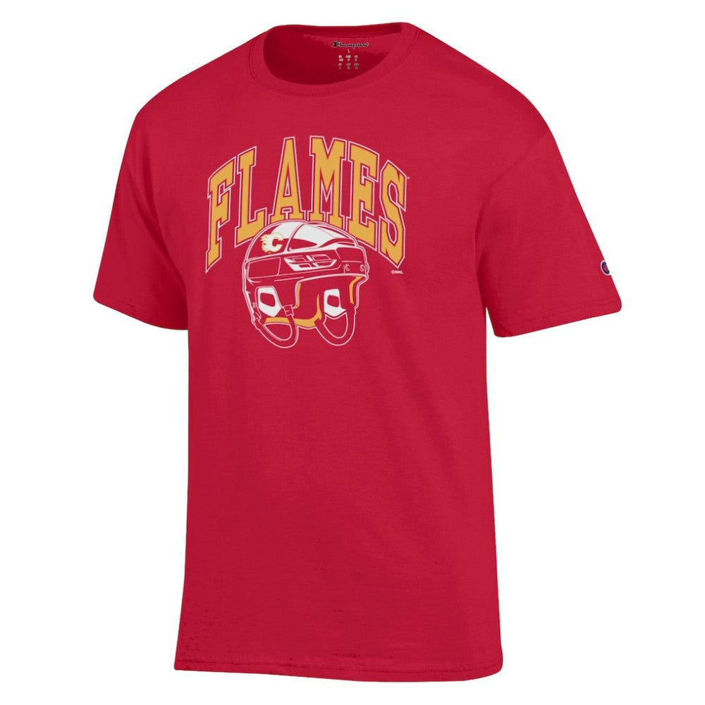 Calgary Flames Champion Helmet T-Shirt - Red | US 203407092