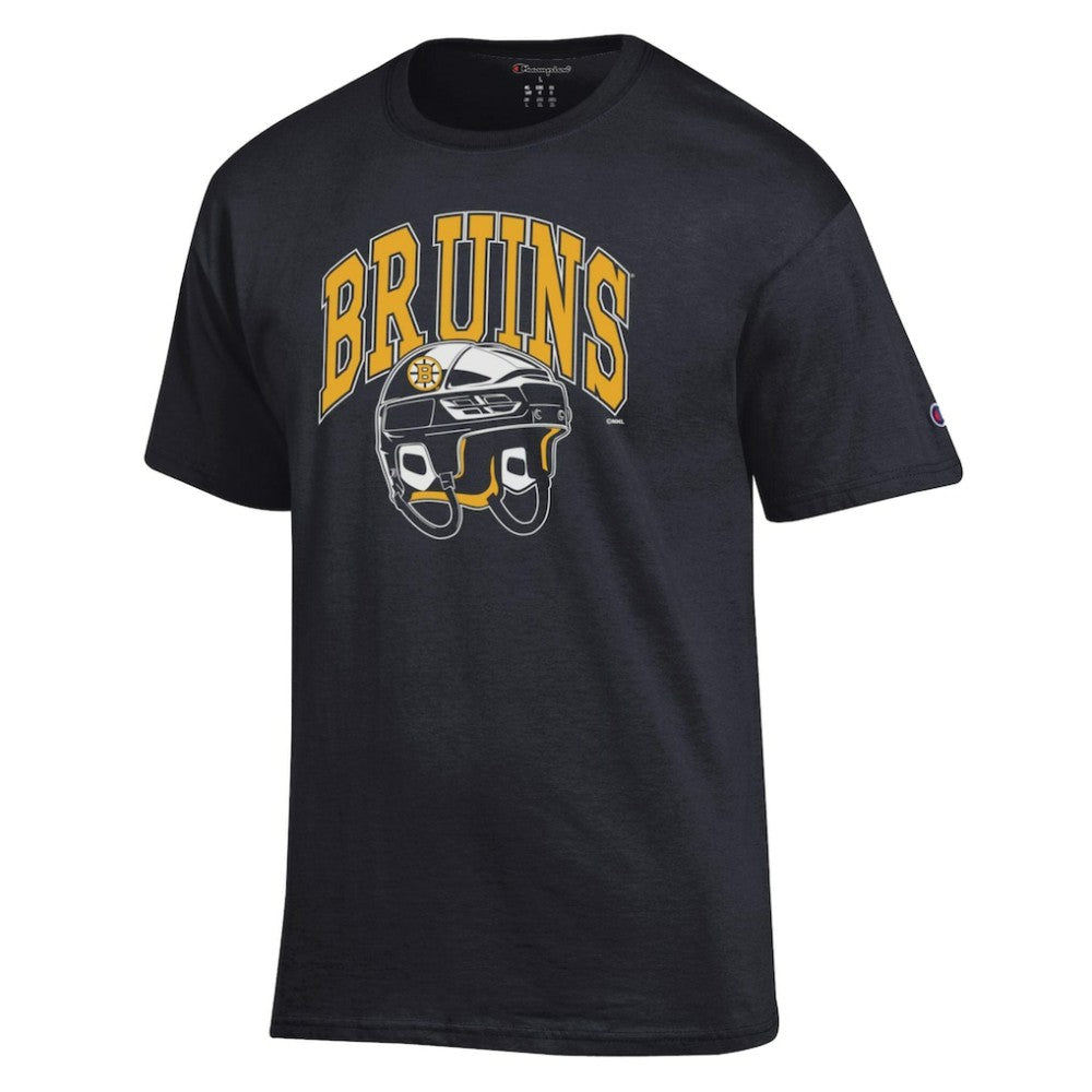 Boston Bruins Champion Helmet T-Shirt - Black | US 203407094
