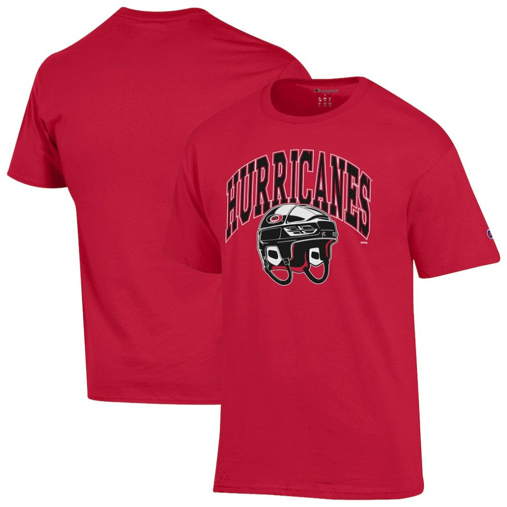 Carolina Hurricanes Champion Helmet T-Shirt - Red | US 203407100