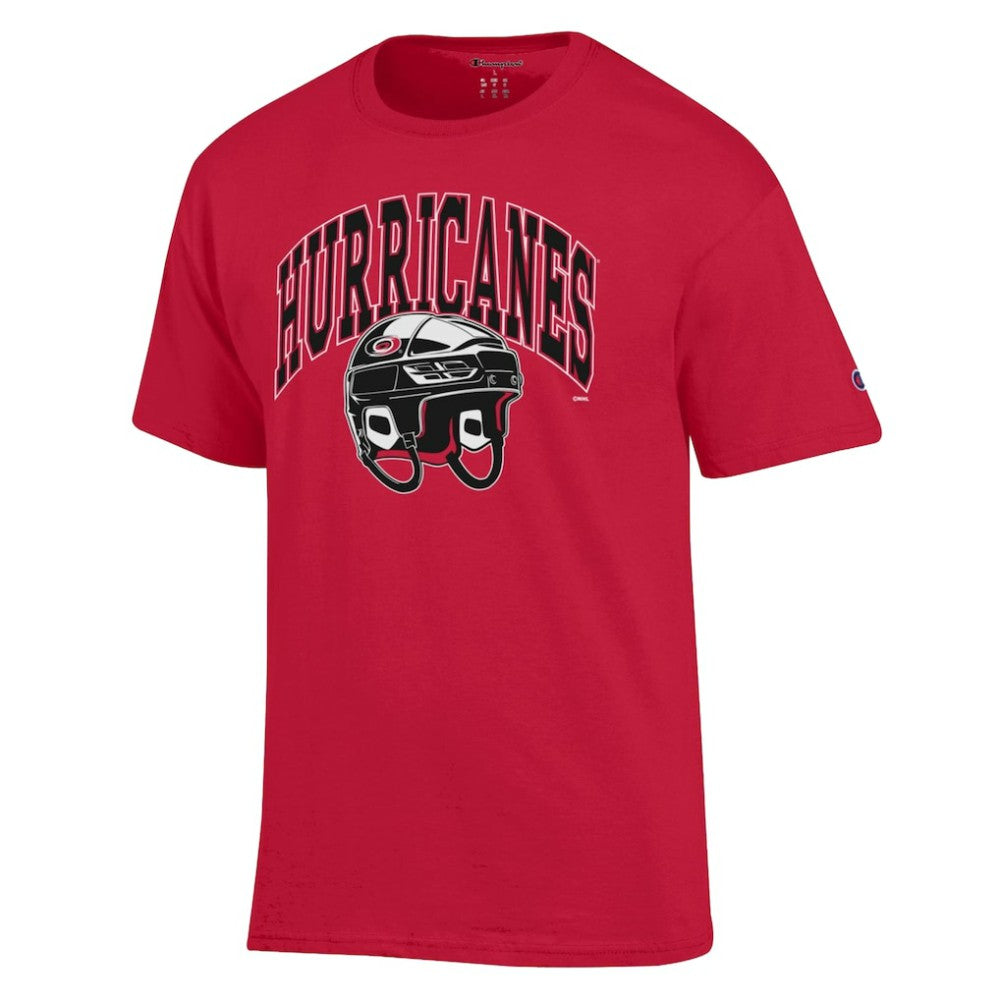 Carolina Hurricanes Champion Helmet T-Shirt - Red | US 203407100