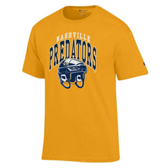 Nashville Predators Champion Helmet T-Shirt - Gold | US 203407101