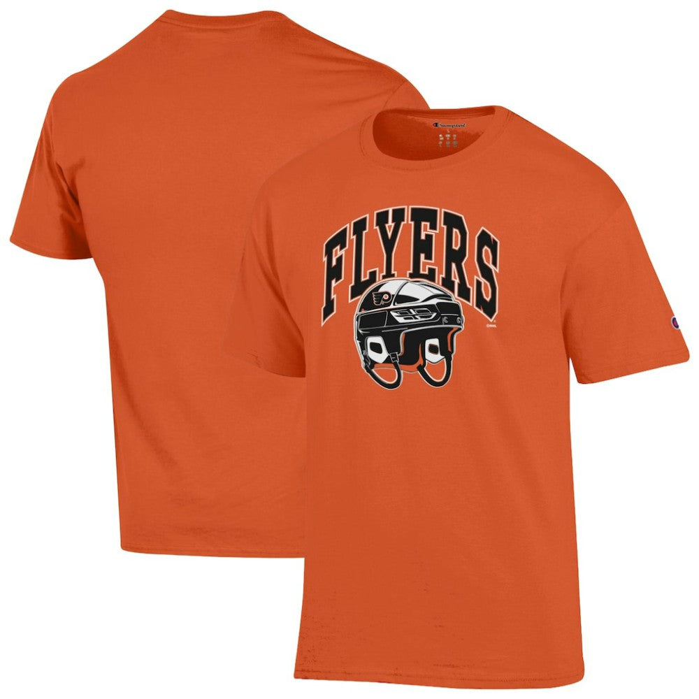 Philadelphia Flyers Champion Helmet T-Shirt - Orange | US 203407114