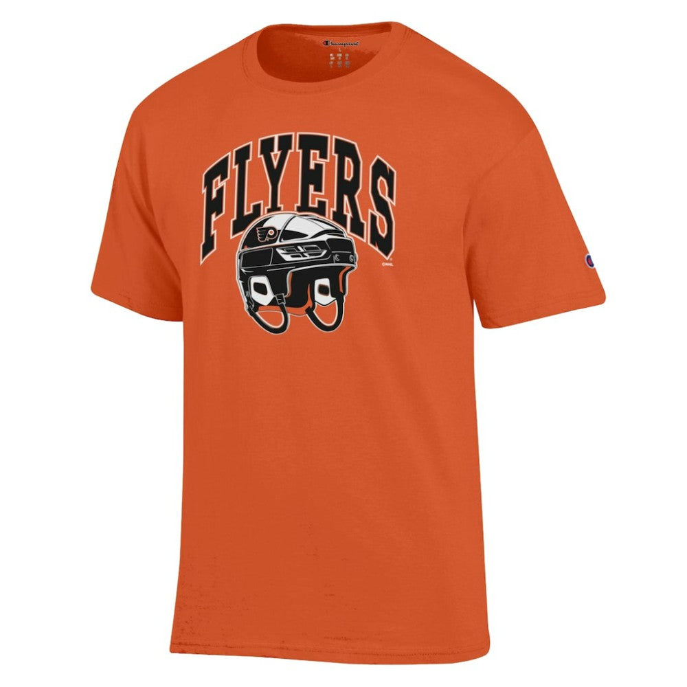 Philadelphia Flyers Champion Helmet T-Shirt - Orange | US 203407114