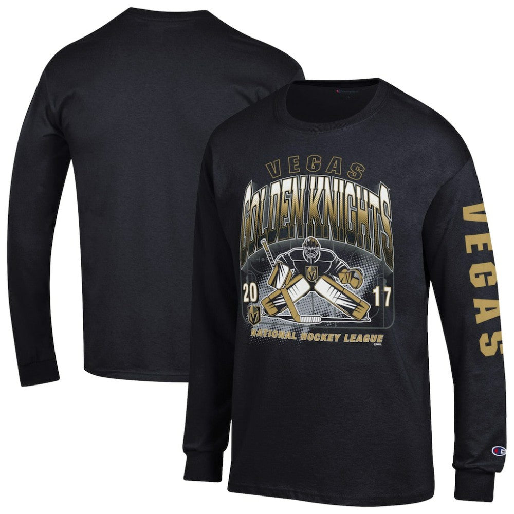 Vegas Golden Knights Champion Long Sleeve Jersey T-Shirt - Black | US 203407137