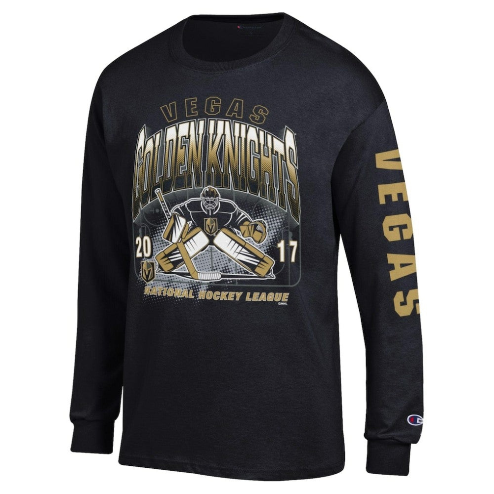 Vegas Golden Knights Champion Long Sleeve Jersey T-Shirt - Black | US 203407137