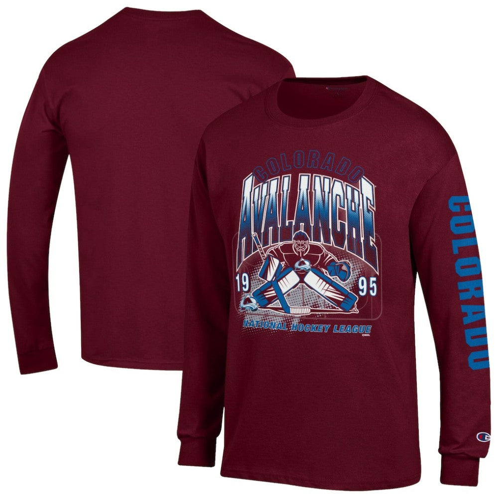Colorado Avalanche Champion Long Sleeve Jersey T-Shirt - Burgundy | US 203407139