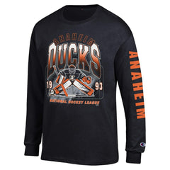Anaheim Ducks Champion Long Sleeve Jersey T-Shirt - Black | US 203407140