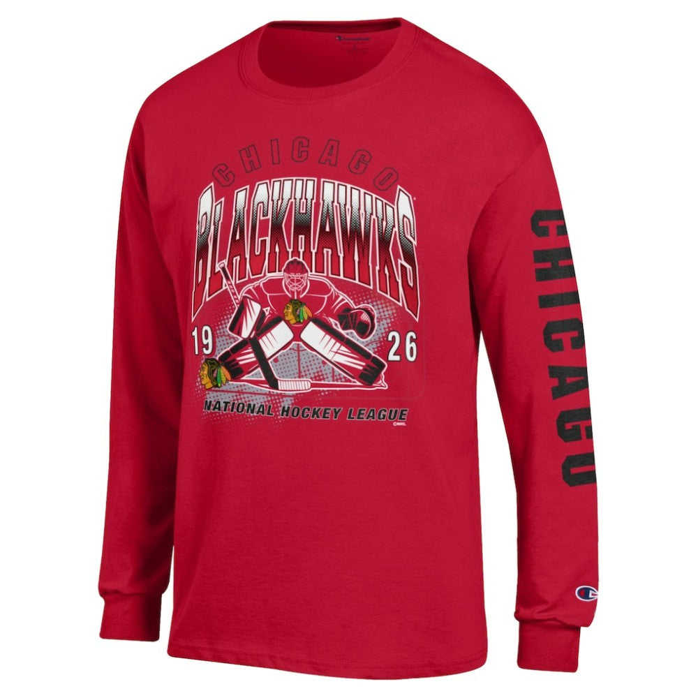 Chicago Blackhawks Champion Long Sleeve Jersey T-Shirt - Red | US 203407149