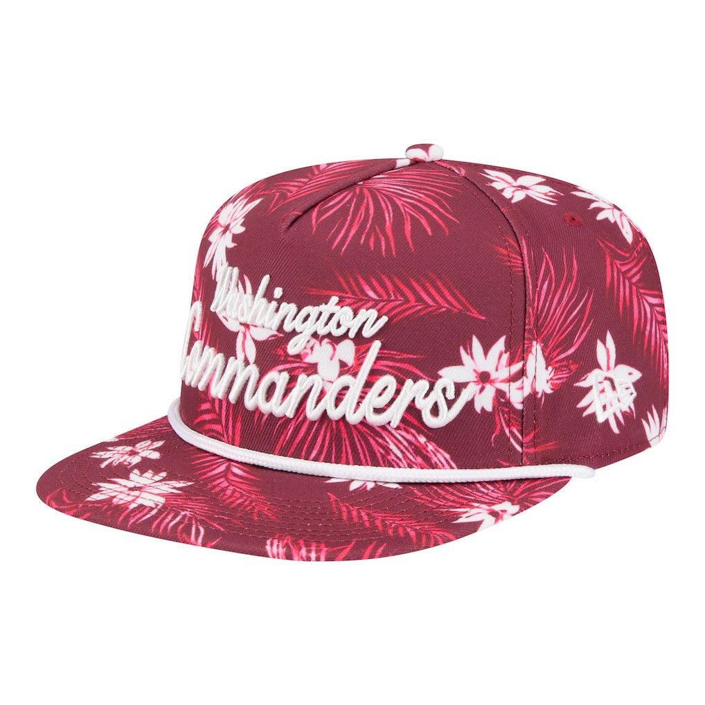 Washington Commanders New Era Palm Print A-Frame 9FIFTY Snapback Hat - Burgundy Hats