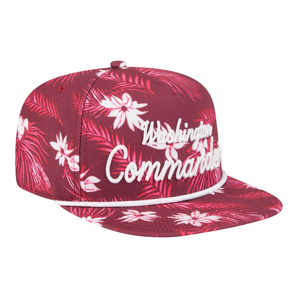Washington Commanders New Era Palm Print A-Frame 9FIFTY Snapback Hat - Burgundy Hats