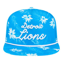 Detroit Lions New Era Palm Print A-Frame 9FIFTY Snapback Hat - Blue Hats