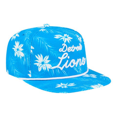 Detroit Lions New Era Palm Print A-Frame 9FIFTY Snapback Hat - Blue Hats