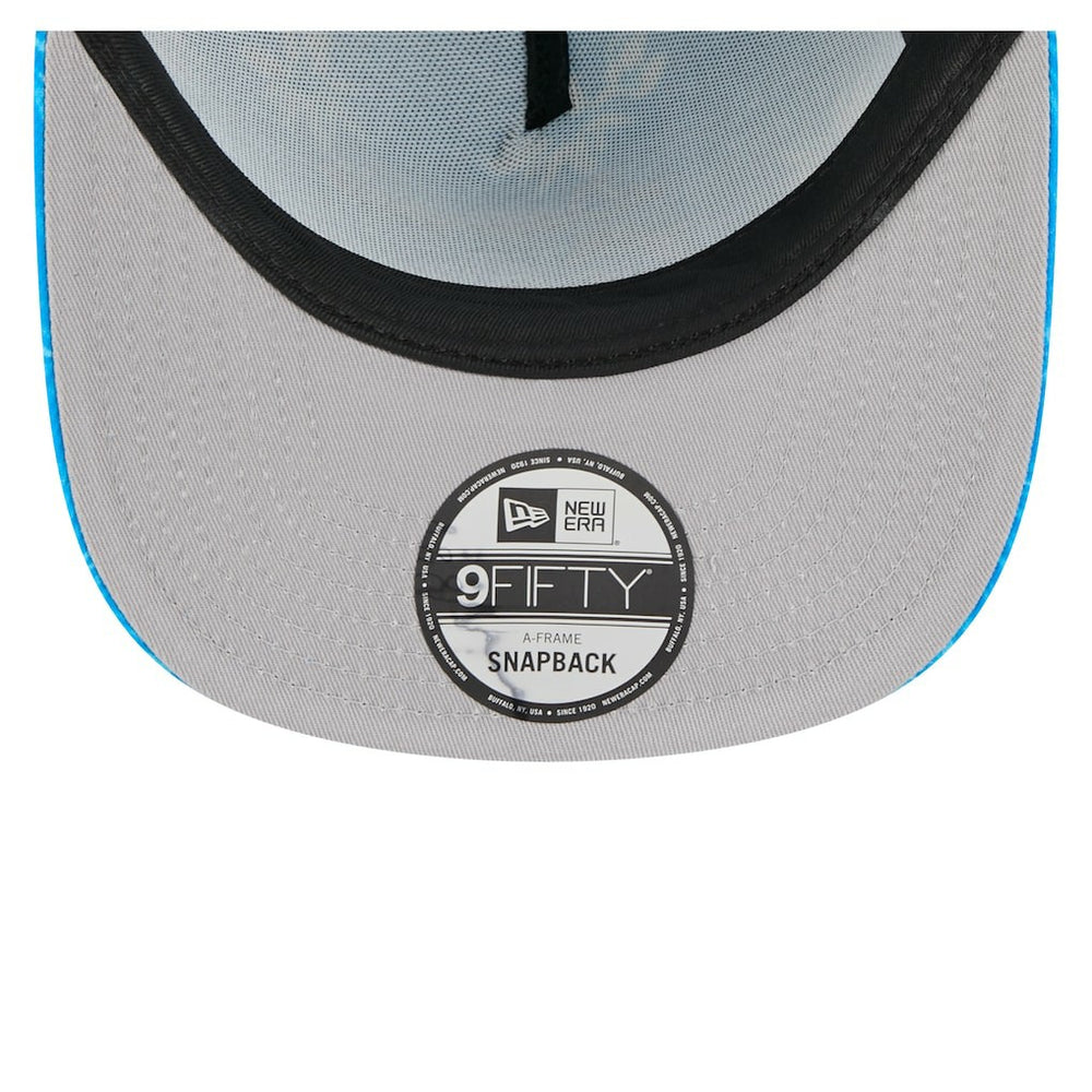 Detroit Lions New Era Palm Print A-Frame 9FIFTY Snapback Hat - Blue Hats