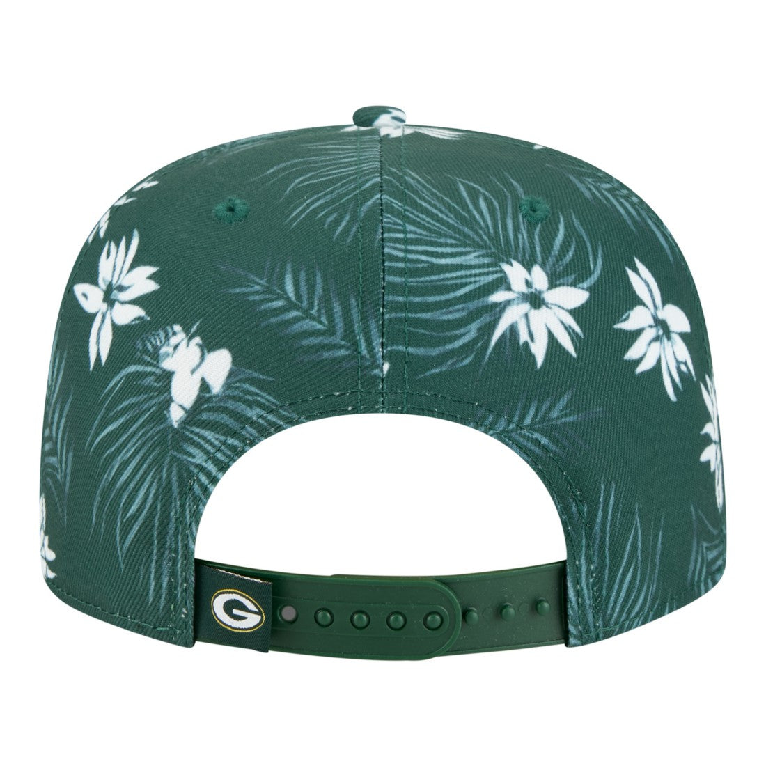 Green Bay Packers New Era Palm Print A-Frame 9FIFTY Snapback Hat - Green Hats