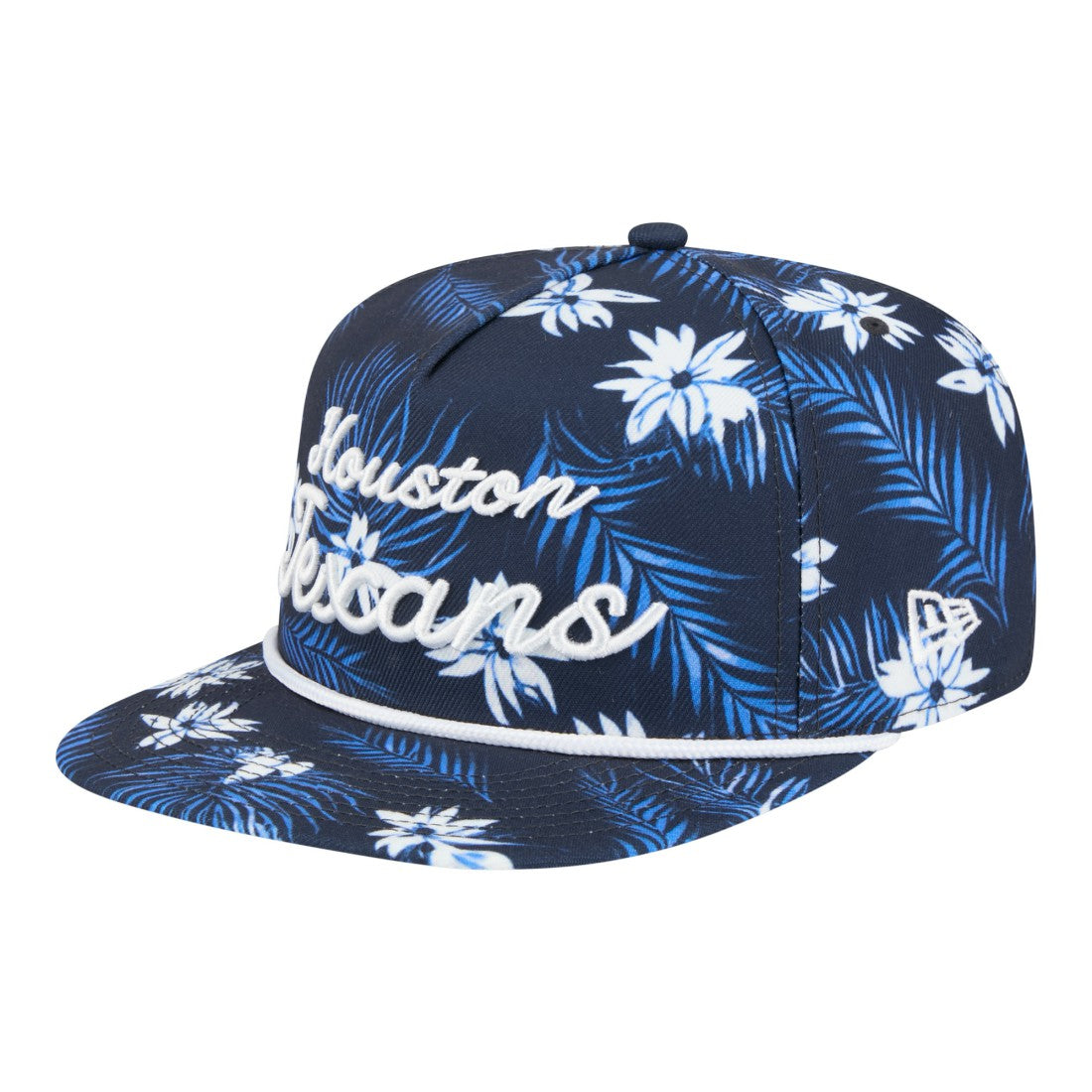 Houston Texans New Era Palm Print A-Frame 9FIFTY Snapback Hat - Navy Hats