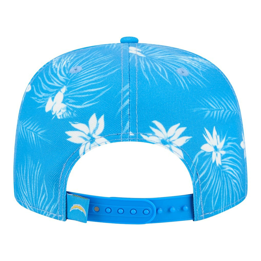 Los Angeles Chargers New Era Palm Print A-Frame 9FIFTY Snapback Hat - Powder Blue Hats