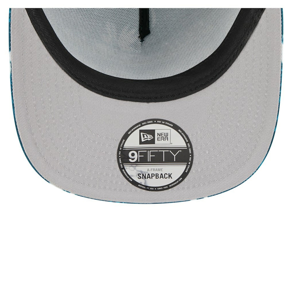 Philadelphia Eagles New Era Palm Print A-Frame 9FIFTY Snapback Hat - Midnight Green Hats
