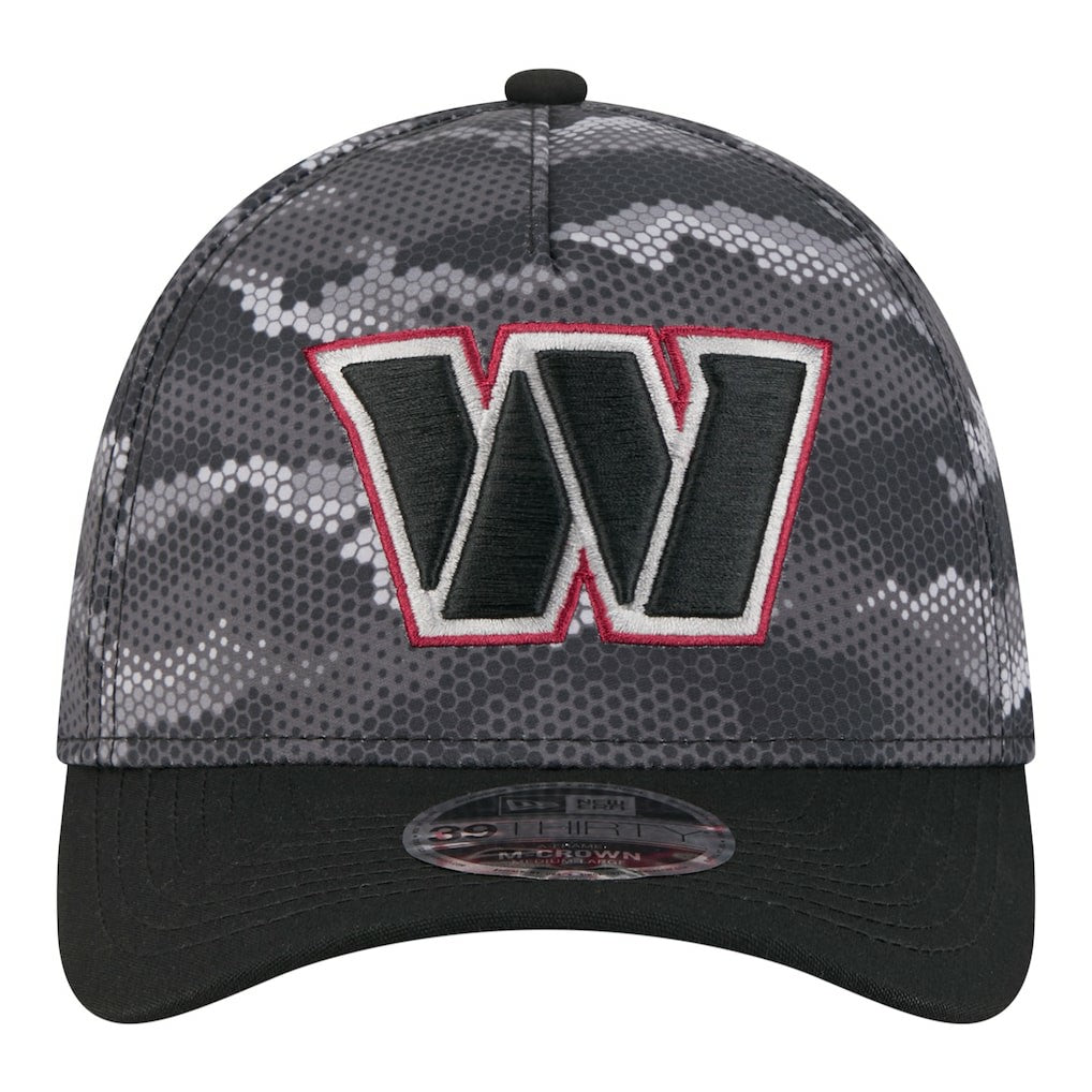 Washington Commanders New Era Camo A-Frame 39THIRTY Flex Hat - Black Hats