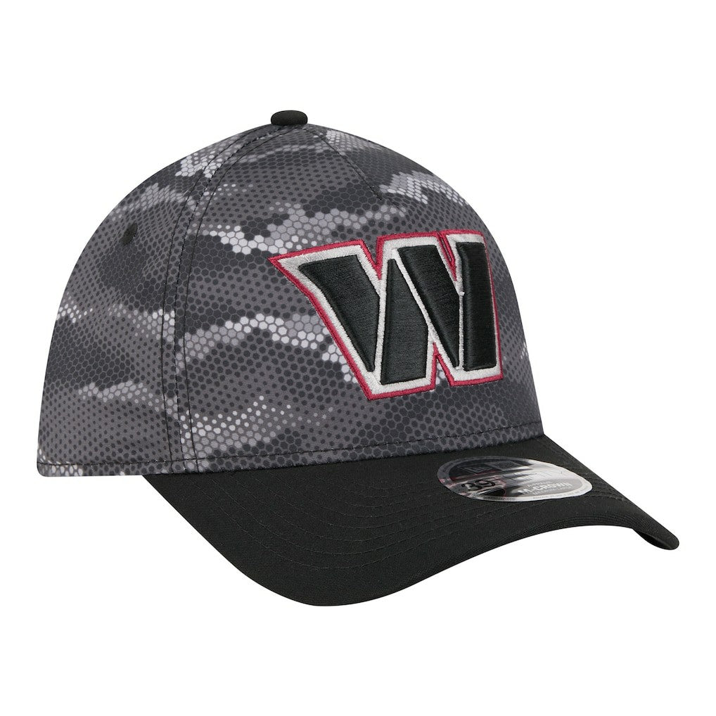 Washington Commanders New Era Camo A-Frame 39THIRTY Flex Hat - Black Hats