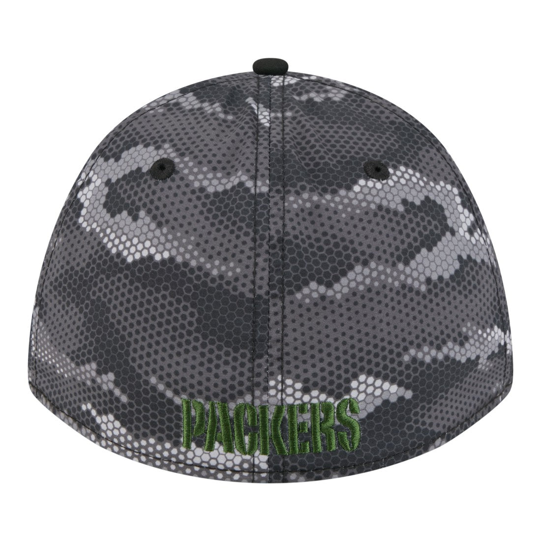 Green Bay Packers New Era Camo A-Frame 39THIRTY Flex Hat - Black Hats