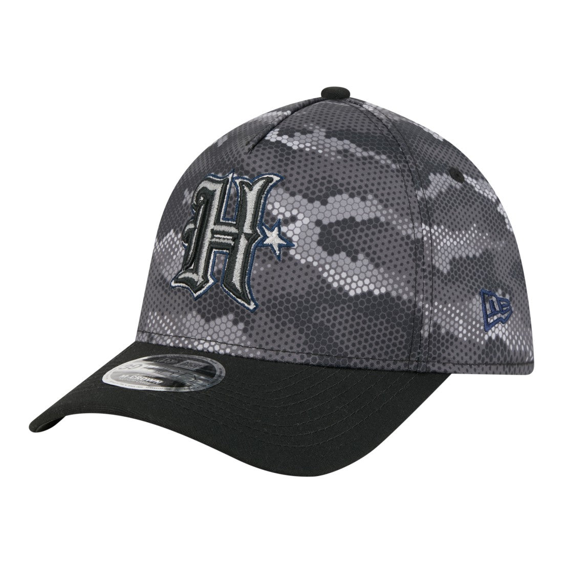 Houston Texans New Era Camo A-Frame 39THIRTY Flex Hat - Black Hats