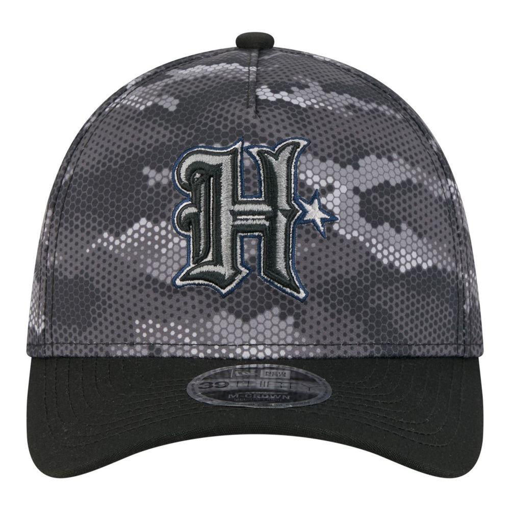 Houston Texans New Era Camo A-Frame 39THIRTY Flex Hat - Black Hats