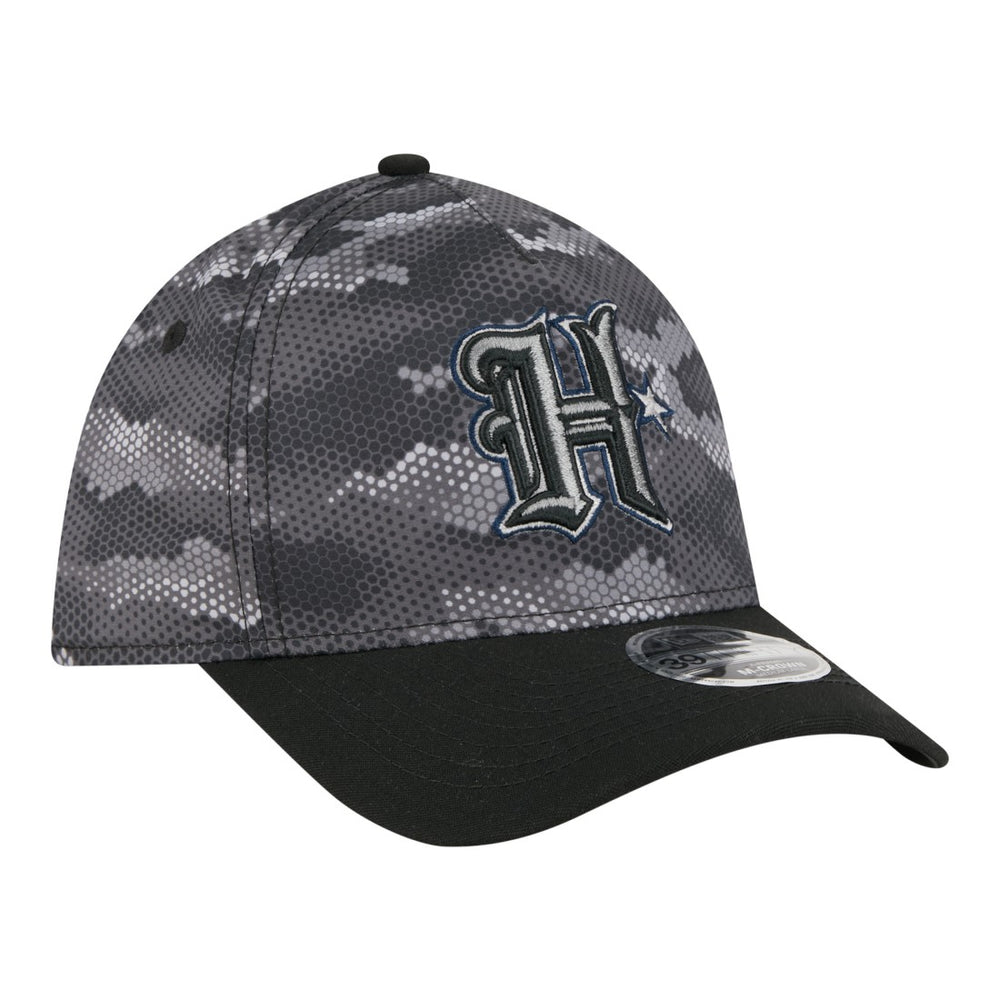 Houston Texans New Era Camo A-Frame 39THIRTY Flex Hat - Black Hats
