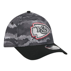 Kansas City Chiefs New Era Camo A-Frame 39THIRTY Flex Hat - Black Hats