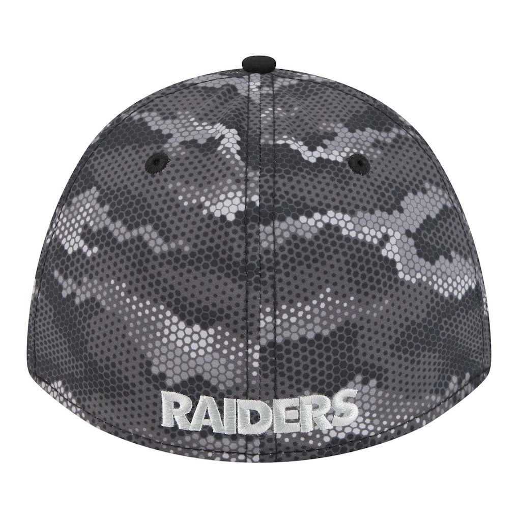 Las Vegas Raiders New Era Camo A-Frame 39THIRTY Flex Hat - Black Hats