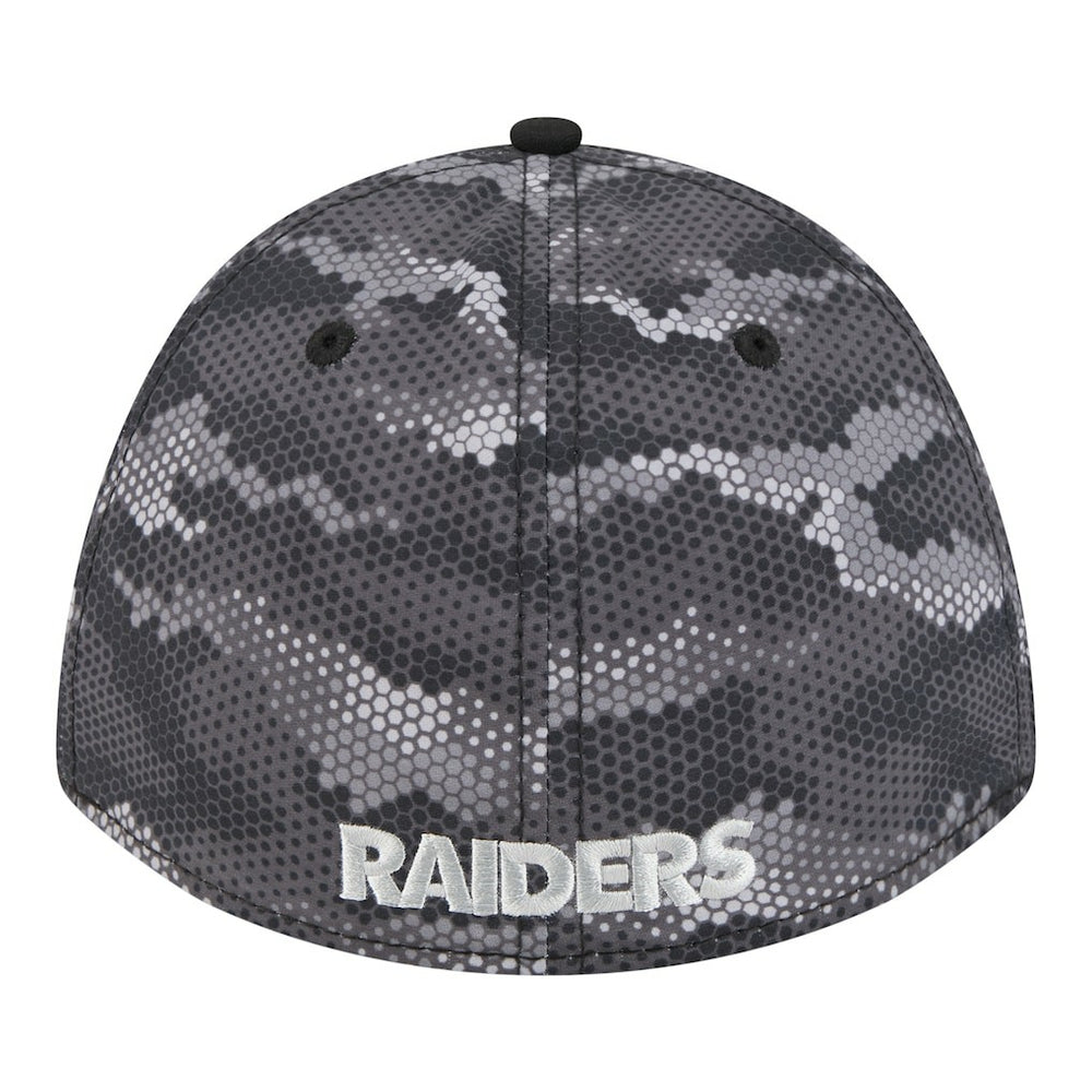Las Vegas Raiders New Era Camo A-Frame 39THIRTY Flex Hat - Black Hats
