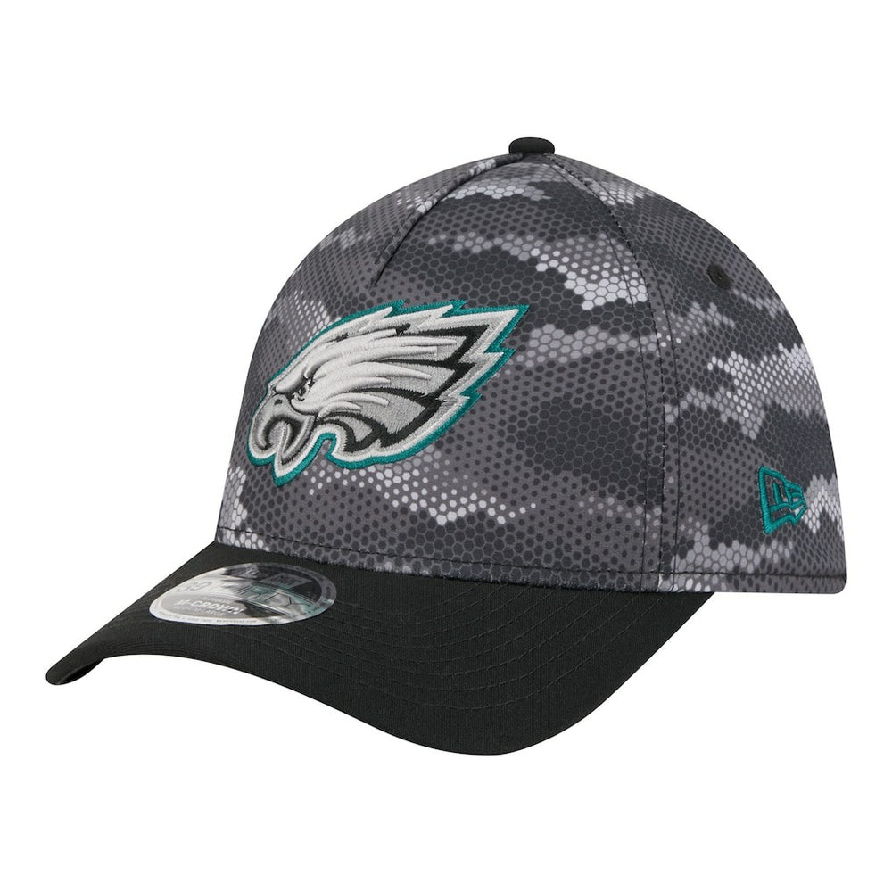 Philadelphia Eagles New Era Camo A-Frame 39THIRTY Flex Hat - Black Hats
