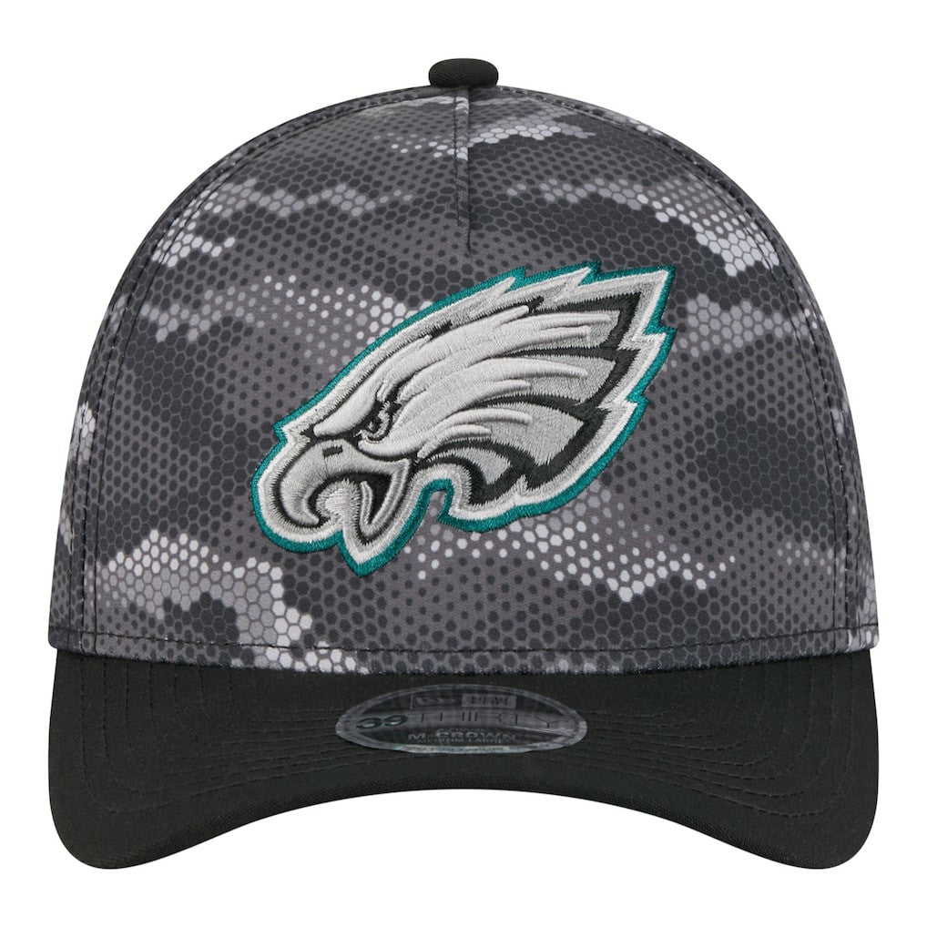 Philadelphia Eagles New Era Camo A-Frame 39THIRTY Flex Hat - Black Hats