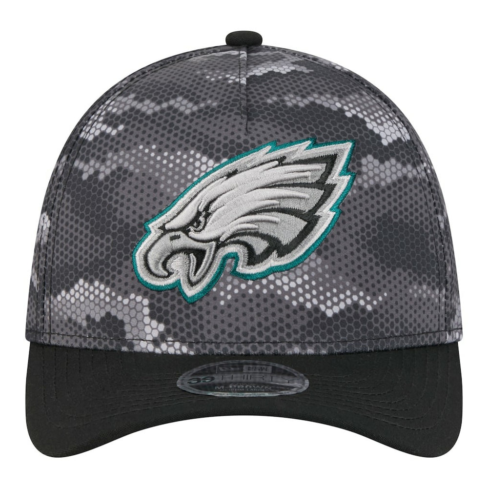 Philadelphia Eagles New Era Camo A-Frame 39THIRTY Flex Hat - Black Hats