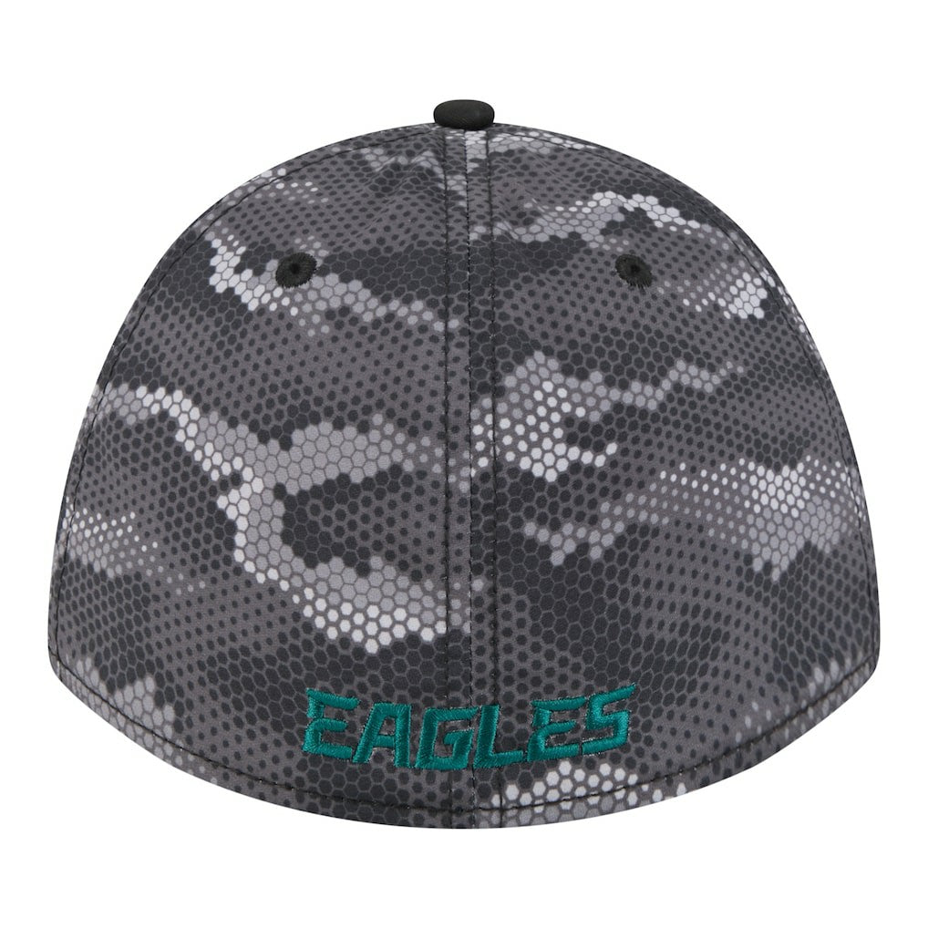 Philadelphia Eagles New Era Camo A-Frame 39THIRTY Flex Hat - Black Hats