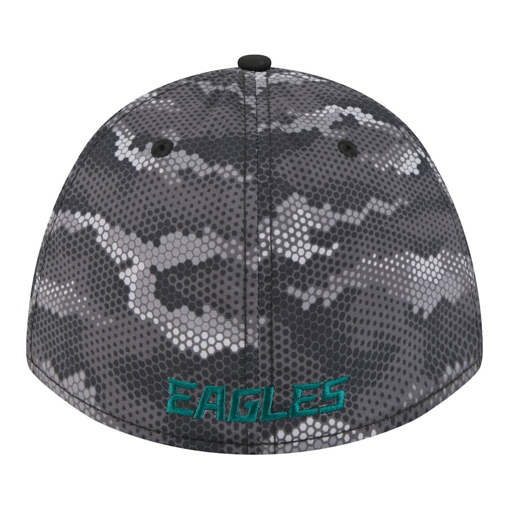 Philadelphia Eagles New Era Camo A-Frame 39THIRTY Flex Hat - Black Hats