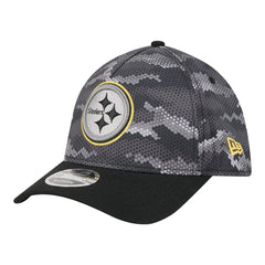 Pittsburgh Steelers New Era Camo A-Frame 39THIRTY Flex Hat - Black Hats