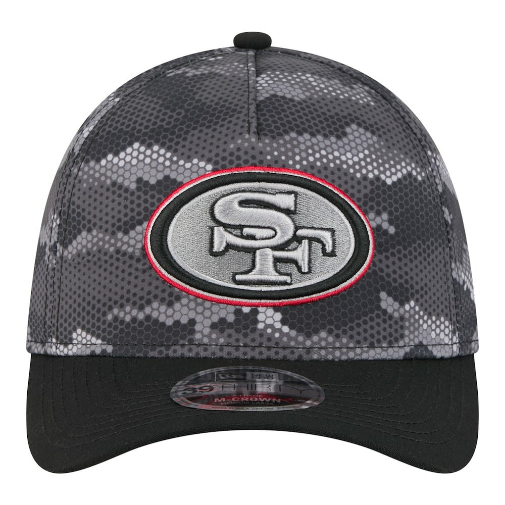 San Francisco 49ers New Era Camo A-Frame 39THIRTY Flex Hat - Black Hats