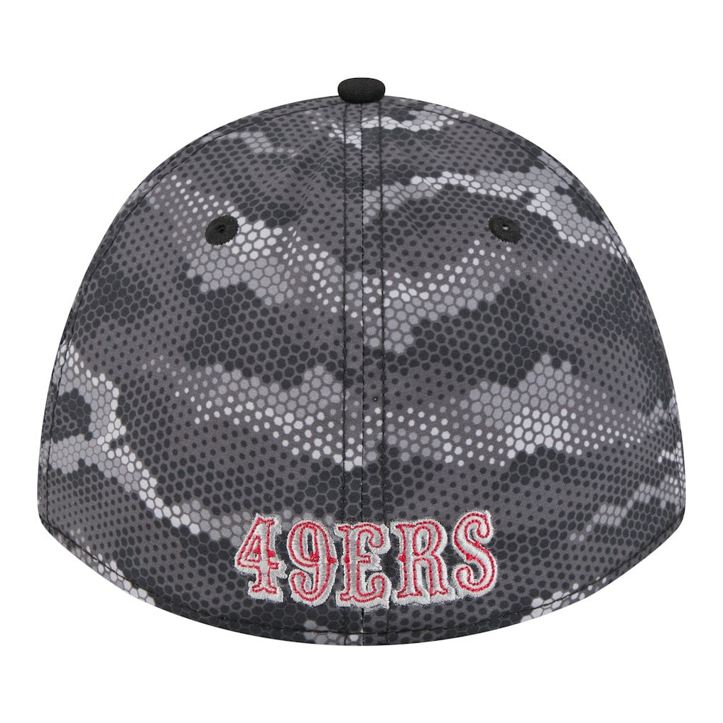 San Francisco 49ers New Era Camo A-Frame 39THIRTY Flex Hat - Black Hats