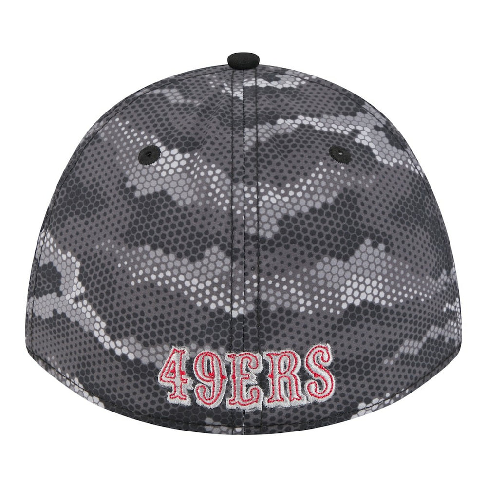 San Francisco 49ers New Era Camo A-Frame 39THIRTY Flex Hat - Black Hats