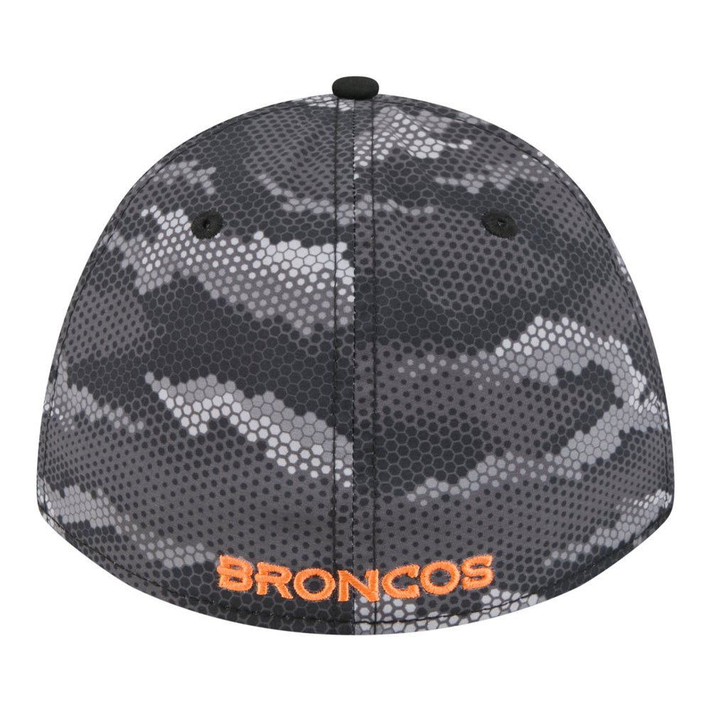 Denver Broncos New Era Camo A-Frame 39THIRTY Flex Hat - Black Hats