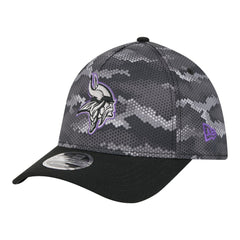 Minnesota Vikings New Era Camo A-Frame 39THIRTY Flex Hat - Black Hats