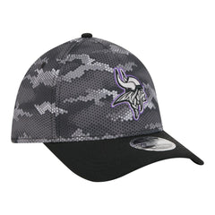 Minnesota Vikings New Era Camo A-Frame 39THIRTY Flex Hat - Black Hats