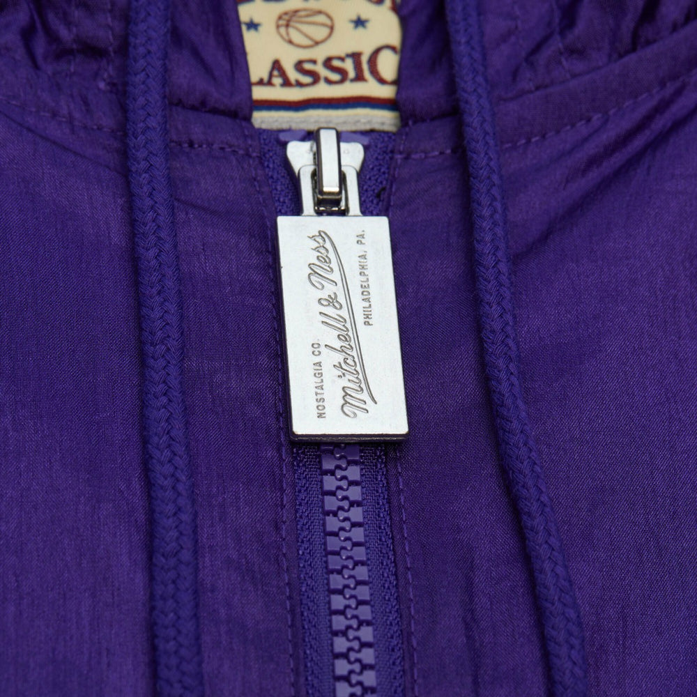 Milwaukee Bucks Playmaker Full-Zip Hooded Windbreaker Jacket Purple - Mitchell & Ness