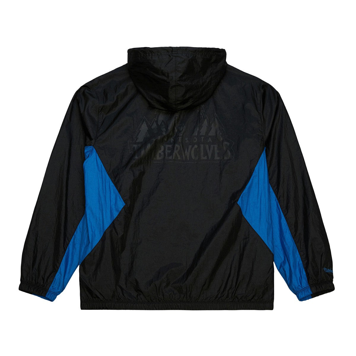 Minnesota Timberwolves Playmaker Full-Zip Hooded Windbreaker Jacket Black - Mitchell & Ness