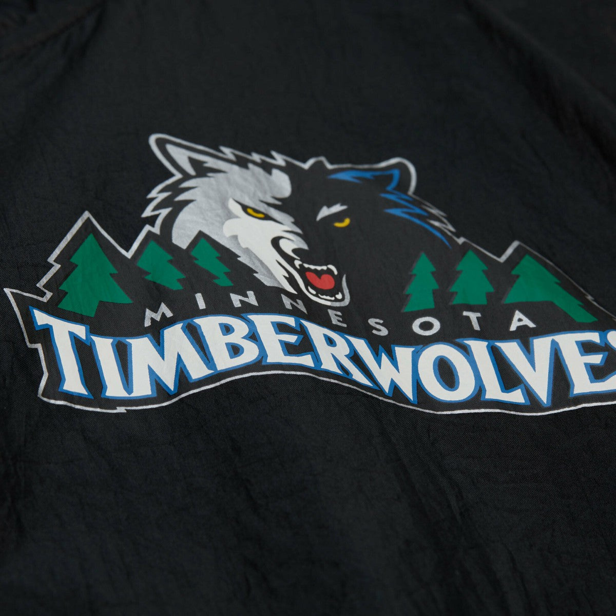 Minnesota Timberwolves Playmaker Full-Zip Hooded Windbreaker Jacket Black - Mitchell & Ness