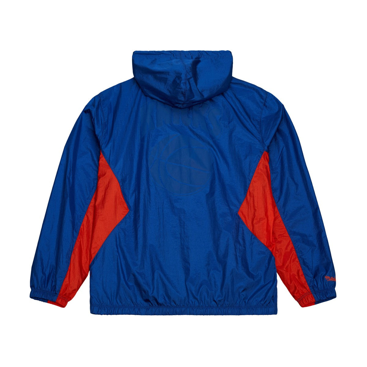 New York Knicks Playmaker Full-Zip Hooded Windbreaker Jacket Blue - Mitchell & Ness