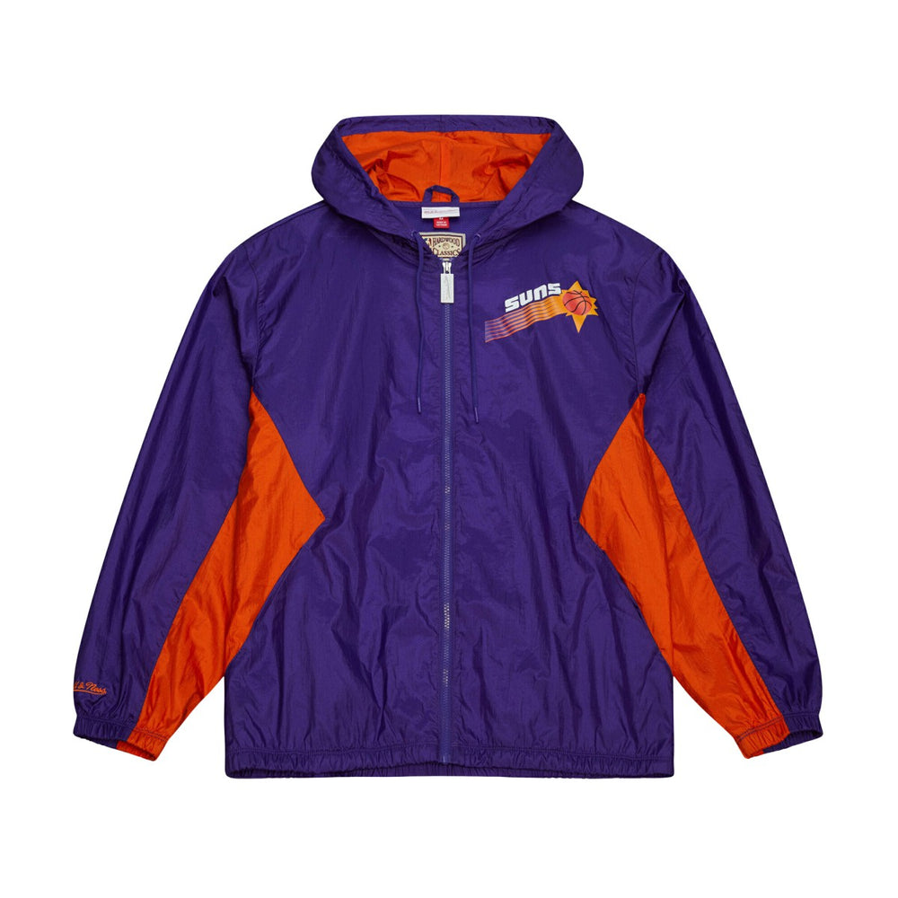 Phoenix Suns Playmaker Full-Zip Hooded Windbreaker Jacket Purple - Mitchell & Ness
