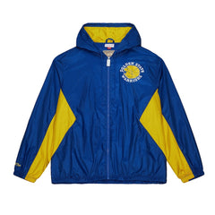 Golden State Warriors Playmaker Full-Zip Hooded Windbreaker Jacket Royal - Mitchell & Ness